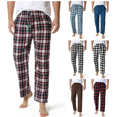 Polyestergewebe Herren-Plaid-Haushosen mit regelmäßiger Passform und Komfort