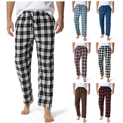 Polyestergewebe Herren-Plaid-Haushosen mit regelmäßiger Passform und Komfort