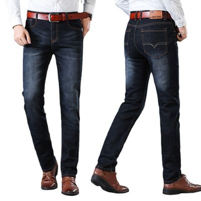Zipper Fly XMAMLON Stretch Regular Fit Hosen Mode Herren Denim Schlanke Mid Waist Jeans