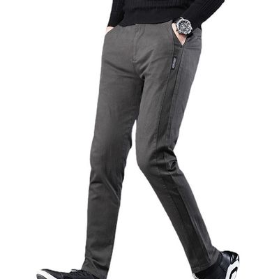 Keine Druckmethoden Herren Casual-Hosen Elastiche Baumwoll-Anzug-Hosen für Herrenbekleidung