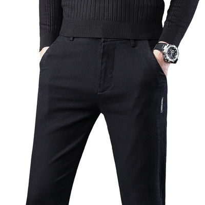 Keine Druckmethoden Herren Casual-Hosen Elastiche Baumwoll-Anzug-Hosen für Herrenbekleidung