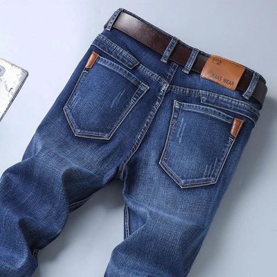XMAMLON RTS Herrenhosen Gewohnheitliche Jeans mit Waschtechnik und winddichten Technologien