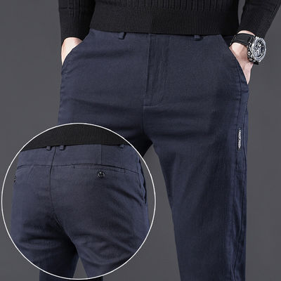 Keine Druckmethoden Herren Casual-Hosen Elastiche Baumwoll-Anzug-Hosen für Herrenbekleidung