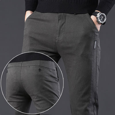 Keine Druckmethoden Herren Casual-Hosen Elastiche Baumwoll-Anzug-Hosen für Herrenbekleidung