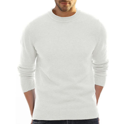 Zusammengestellte Männer Crew Hals Strick Pullover für OEM ODM Fertigung
