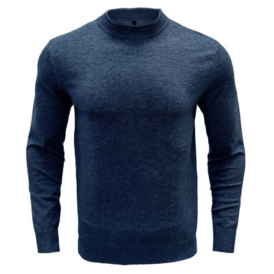 Zusammengestellte Männer Crew Hals Strick Pullover für OEM ODM Fertigung