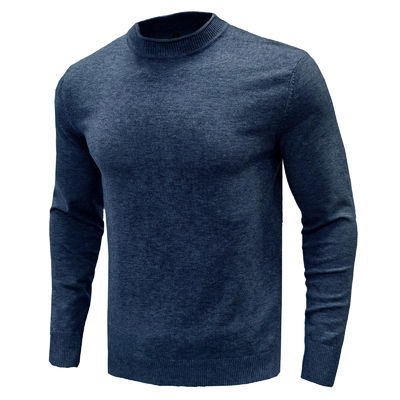 Zusammengestellte Männer Crew Hals Strick Pullover für OEM ODM Fertigung