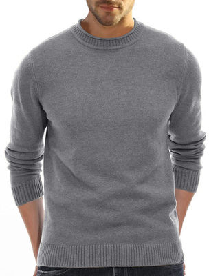 Zusammengestellte Männer Crew Hals Strick Pullover für OEM ODM Fertigung