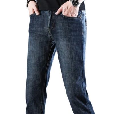 Straßenbekleidung für Männer Jeans mit Reißverschluss Fliegend gedruckt Design und Taschen