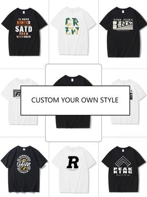 Rundhals Vintage Grafik T-Shirts 100% Baumwolle Plus Größe T-Shirts für Männer Druck