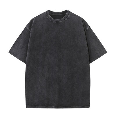 Loose Version 100% Baumwolle 230G Schwergewichts gewaschen Straßenkleidung T-Shirt für übergroße Männer