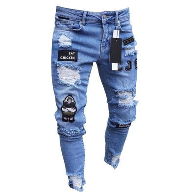 Kleine Jeans für Männer mit Dekorationstaschen