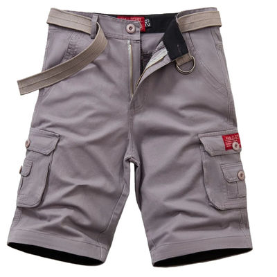 Männer-Cargo-Shorts aus dickem Baumwollmaterial in lockerer Passform mit mehreren Taschen