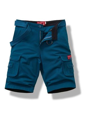 Männer-Cargo-Shorts aus dickem Baumwollmaterial in lockerer Passform mit mehreren Taschen