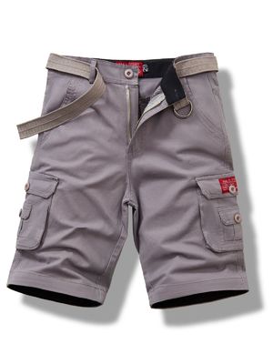 Männer-Cargo-Shorts aus dickem Baumwollmaterial in lockerer Passform mit mehreren Taschen