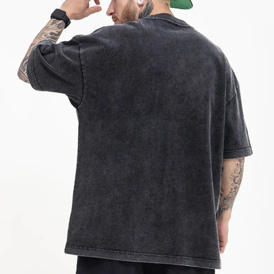 WASHED XMAMLON RTS OEM Vintage 250G Übergroße Straßenbekleidung Schwergewichts-T-Shirt für Männer