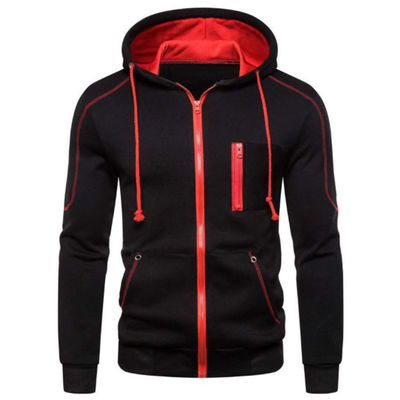 Casual Jacket mit Reißverschluss, Pullover, Sweatshirt aus Baumwollstoff für Männer