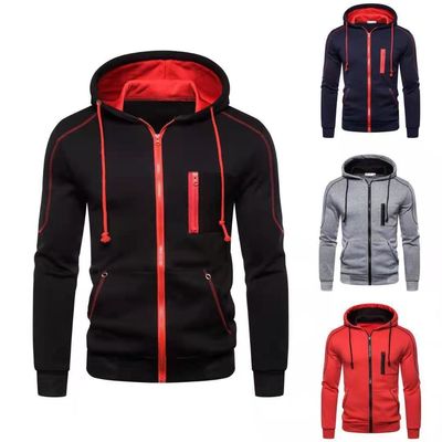 Casual Jacket mit Reißverschluss, Pullover, Sweatshirt aus Baumwollstoff für Männer