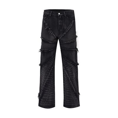 Bagi Herren Jeans in XMAMLON RTS mit Zip Placket Fly Öffnung und Damage Blau
