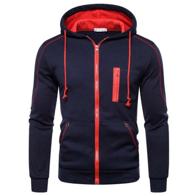 Casual Jacket mit Reißverschluss, Pullover, Sweatshirt aus Baumwollstoff für Männer