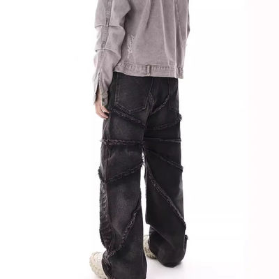 Bagi Herren Jeans in XMAMLON RTS mit Zip Placket Fly Öffnung und Damage Blau