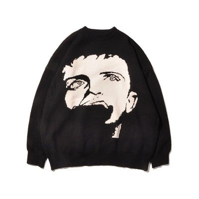 Standard-Woll-Herbst-Pullover Herren-Pullover mit Jacquard-Cartoon-Muster