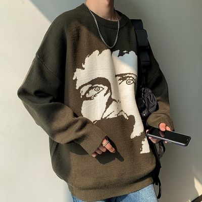Standard-Woll-Herbst-Pullover Herren-Pullover mit Jacquard-Cartoon-Muster