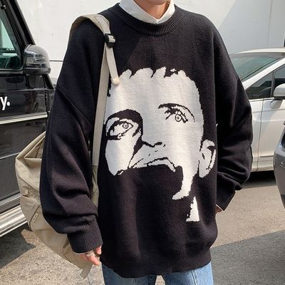 Standard-Woll-Herbst-Pullover Herren-Pullover mit Jacquard-Cartoon-Muster