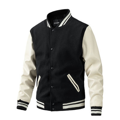 Winter-Stand-up-Halsband Quilted Jacket für kundenspezifische Probe Männer Baseball Jacket