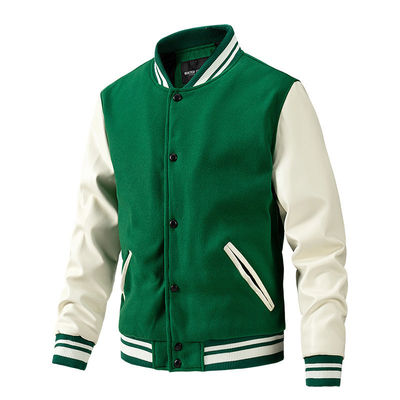 Winter-Stand-up-Halsband Quilted Jacket für kundenspezifische Probe Männer Baseball Jacket