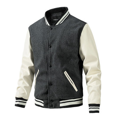 Winter-Stand-up-Halsband Quilted Jacket für kundenspezifische Probe Männer Baseball Jacket