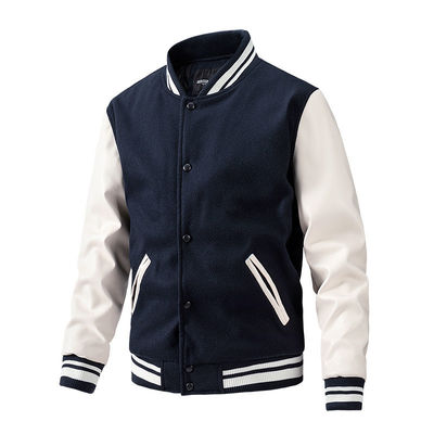 Winter-Stand-up-Halsband Quilted Jacket für kundenspezifische Probe Männer Baseball Jacket