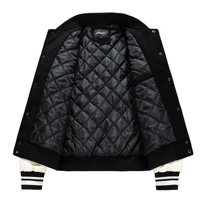 Winter-Stand-up-Halsband Quilted Jacket für kundenspezifische Probe Männer Baseball Jacket