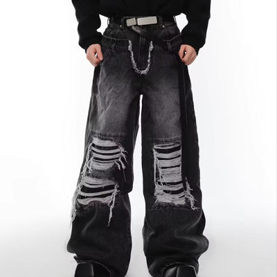Männer-Hip-Hop-Doppel-Gürtel-Stapel-Jeans Jeans Hosen auf Lager