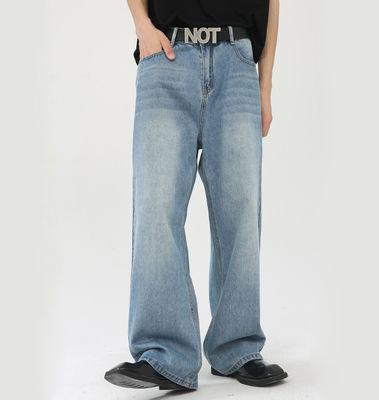 Gewebte Polyester/Baumwolle Herrenstraight Blue Jeans mit Digitaldruck