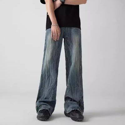 Stiefel-Schnitt Flare Loose Schweiß Herren Jeans Hosen Hosen für Männer