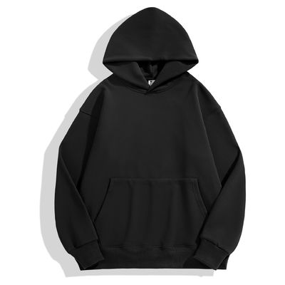 Winter-Plain Hoodies Männer Hoodie Dicke enge Fleece Drop Schulter Hoodie Baumwolle XS-4XL 480g