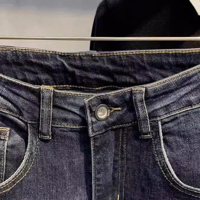 Mittlere Taille XMAMLON Männer Hip Hop Streetwear Skinny Zerrissen Schaden Jeans Hosen Hosen