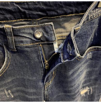 Mittlere Taille XMAMLON Männer Hip Hop Streetwear Skinny Zerrissen Schaden Jeans Hosen Hosen