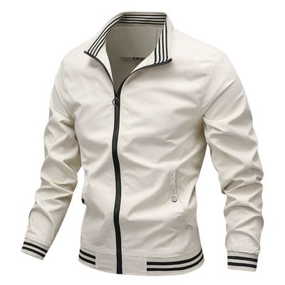 Frühjahrsbomber-Hoodie für Männer mit Stützverschluss und ohne Dekoration aus Polyester/Baumwolle