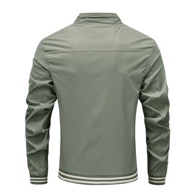 Frühjahrsbomber-Hoodie für Männer mit Stützverschluss und ohne Dekoration aus Polyester/Baumwolle