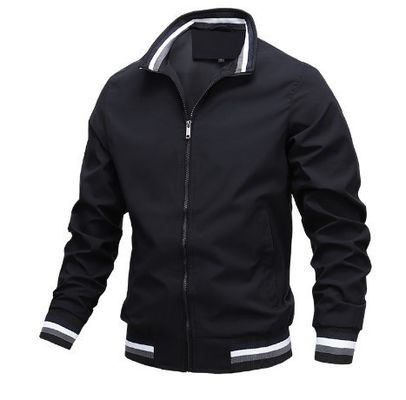 Frühling Herbst 2023 Wasserdichte Reißverschluss Casual Jacket für Männer Loose Fit Baseball Bomber Mantel