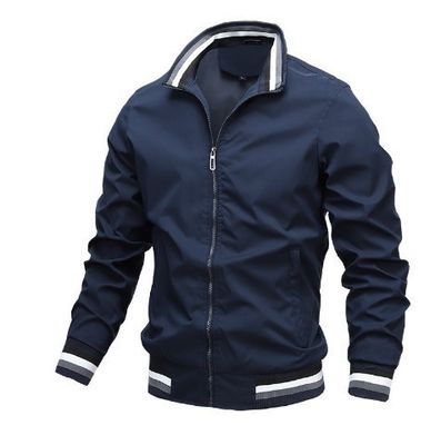 Frühling Herbst 2023 Wasserdichte Reißverschluss Casual Jacket für Männer Loose Fit Baseball Bomber Mantel