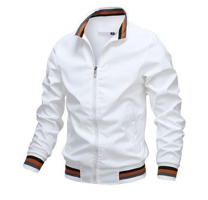 Frühling Herbst 2023 Wasserdichte Reißverschluss Casual Jacket für Männer Loose Fit Baseball Bomber Mantel