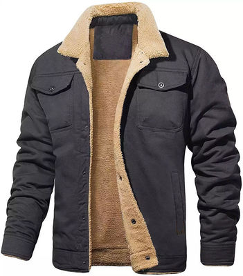 NO Nahtloser Fusion-Wintermantel für Männer mit Baumwollfleece-Fracht und Druckmuster