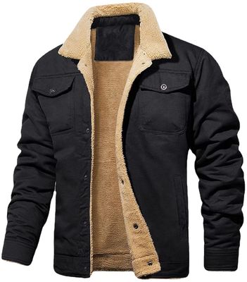 NO Nahtloser Fusion-Wintermantel für Männer mit Baumwollfleece-Fracht und Druckmuster