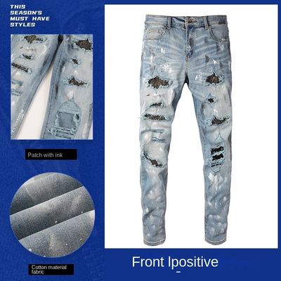 Rhinestone Denim Mode Kristalle Rivets Bootcut Jeans mit waschbarem Material