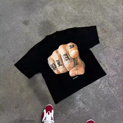 Vintage Designer-T-Shirt für Männer 100% Baumwollstein Wasch T-Shirt mit rundem Hals Low MOQ