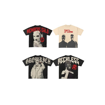 Vintage Designer-T-Shirt für Männer 100% Baumwollstein Wasch T-Shirt mit rundem Hals Low MOQ