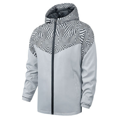 Wasserdicht Winddicht Herrenmantel Trendy Dünner Anorak Regularer Ärmel Stil 100% Polyester